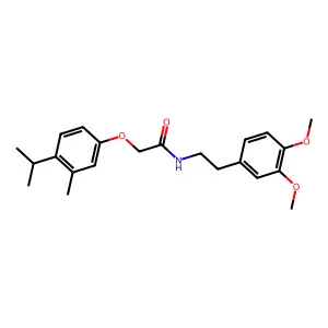N-(3,4-dimethoxyphenethyl)-2-(4-isopropyl-3-methylphenoxy)acetamide structure