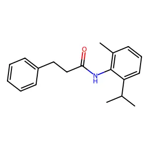 N-(2-methyl-6-propan-2-ylphenyl)-3-phenylpropanamide structure