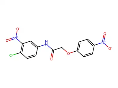 N-(4-chloro-3-nitrophenyl)-2-(4-nitrophenoxy)acetamide structure