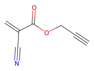 Prop-2-ynyl 2-cyanoacrylate structure