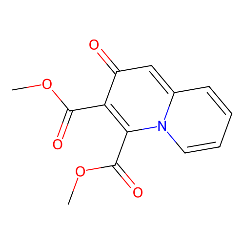 Dimethyl 2-oxoquinolizine-3,4-dicarboxylate structure