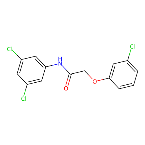 2-(3-chlorophenoxy)-N-(3,5-dichlorophenyl)acetamide structure