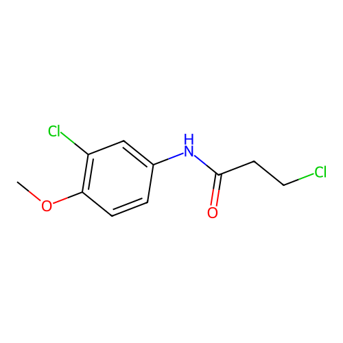 3-chloro-N-(3-chloro-4-methoxyphenyl)propanamide structure