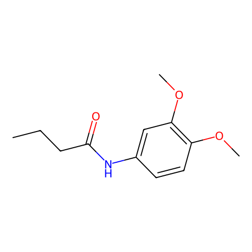 N-(3,4-dimethoxyphenyl)butanamide structure