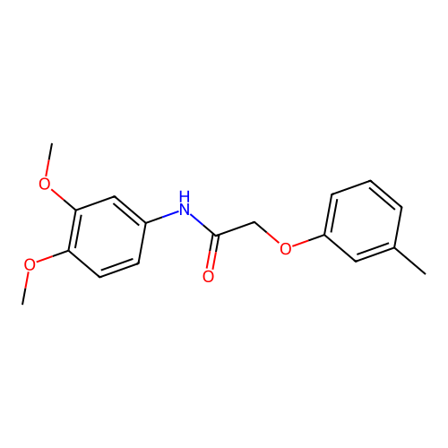 N-(3,4-dimethoxyphenyl)-2-(3-methylphenoxy)acetamide structure