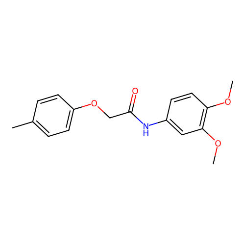 N-(3,4-dimethoxyphenyl)-2-(4-methylphenoxy)acetamide structure