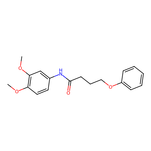 N-(3,4-dimethoxyphenyl)-4-phenoxybutanamide structure