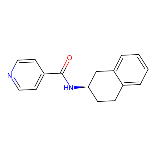 N-[(2R)-1,2,3,4-Tetrahydro-2-naphthalenyl]-4-pyridinecarboxamide structure