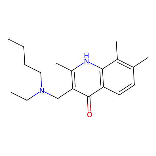 3-{[Butyl(ethyl)amino]methyl}-2,7,8-trimethyl-4-quinolinol structure