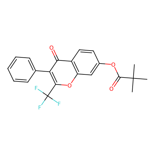 4-Oxo-3-phenyl-2-(trifluoromethyl)chromen-7-yl 2,2-dimethylpropanoate structure