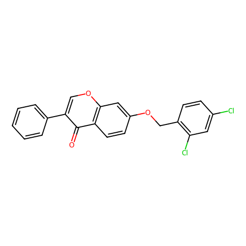 7-[(2,4-Dichlorophenyl)methoxy]-3-phenylchromen-4-one structure