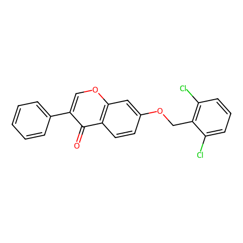 7-[(2,6-Dichlorophenyl)methoxy]-3-phenylchromen-4-one structure