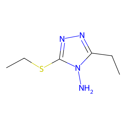 3-ethyl-5-(ethylthio)-4H-1,2,4-triazol-4-amine structure