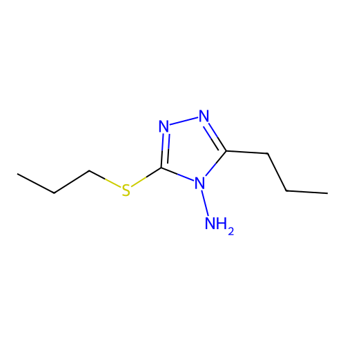 3-propyl-5-(propylsulfanyl)-4H-1,2,4-triazol-4-amine structure