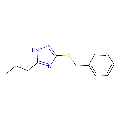 3-benzylsulfanyl-5-propyl-1H-1,2,4-triazole structure