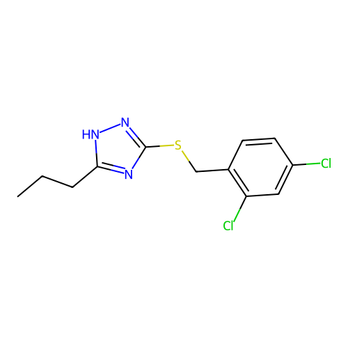 5-(2,4-Dichloro-benzylsulfanyl)-3-propyl-1H-[1,2,4]triazole structure