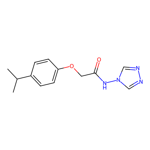 2-[4-(propan-2-yl)phenoxy]-N-(4H-1,2,4-triazol-4-yl)acetamide structure