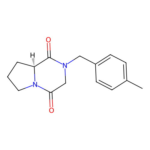 (S)-2-(4-methylbenzyl)hexahydropyrrolo[1,2-a]pyrazine-1,4-dione structure
