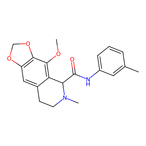 4-methoxy-6-methyl-N-(3-methylphenyl)-5,6,7,8-tetrahydro[1,3]dioxolo[4,5-g]isoquinoline-5-carboxamide structure