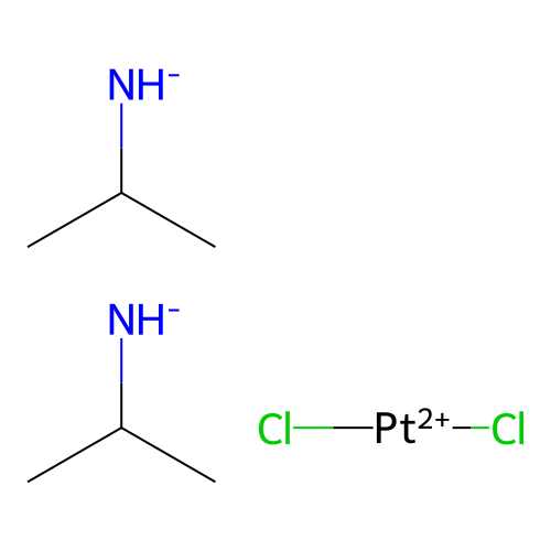 cis-Dichlorobis(isopropylamine)platinum(II) structure