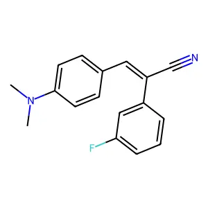 3-(4-Dimethylaminophenyl)-2-(3-fluorophenyl)prop-2-enenitrile structure