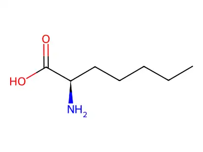 (2R)-2-aminoheptanoic acid structure