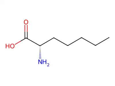 (2S)-2-aminoheptanoic acid structure