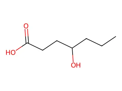 4-Hydroxy enanthoic acid structure