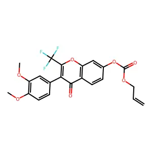 allyl 3-(3,4-dimethoxyphenyl)-4-oxo-2-(trifluoromethyl)-4H-chromen-7-yl carbonate structure