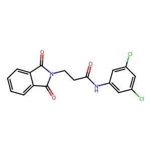 N-(3,5-dichlorophenyl)-3-(1,3-dioxoisoindol-2-yl)propanamide structure