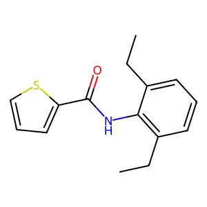 N-(2,6-diethylphenyl)thiophene-2-carboxamide structure