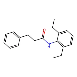 N-(2,6-diethylphenyl)-3-phenylpropanamide structure