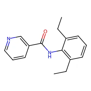N-(2,6-diethylphenyl)pyridine-3-carboxamide structure