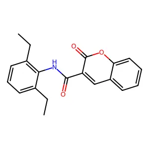 N-(2,6-diethylphenyl)-2-oxo-2H-chromene-3-carboxamide structure