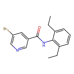 5-bromo-N-(2,6-diethylphenyl)nicotinamide structure