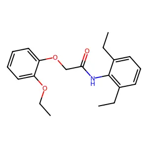 N-(2,6-diethylphenyl)-2-(2-ethoxyphenoxy)acetamide structure
