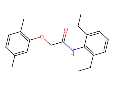 N-(2,6-Diethylphenyl)-2-(2,5-dimethylphenoxy)acetamide structure
