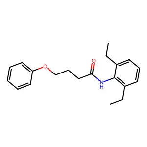 N-(2,6-diethylphenyl)-4-phenoxybutanamide structure