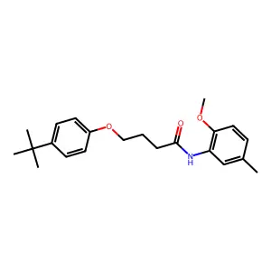 4-(4-tert-butylphenoxy)-N-(2-methoxy-5-methylphenyl)butanamide structure