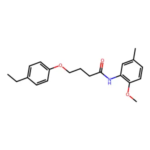 4-(4-ethylphenoxy)-N-(2-methoxy-5-methylphenyl)butanamide structure