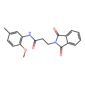 3-(1,3-dioxoisoindol-2-yl)-N-(2-methoxy-5-methylphenyl)propanamide structure