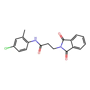 N-(4-chloro-2-methylphenyl)-3-(1,3-dioxo-1,3-dihydro-2H-isoindol-2-yl)propanamide structure