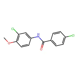4-chloro-N-(3-chloro-4-methoxyphenyl)benzamide structure