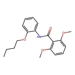 N-(2-butoxyphenyl)-2,6-dimethoxybenzamide structure