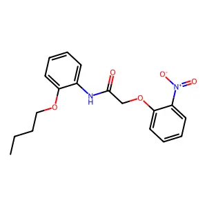 N-(2-butoxyphenyl)-2-(2-nitrophenoxy)acetamide structure