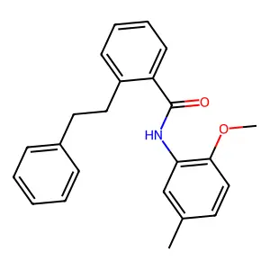 N-(2-methoxy-5-methylphenyl)-2-(2-phenylethyl)benzamide structure