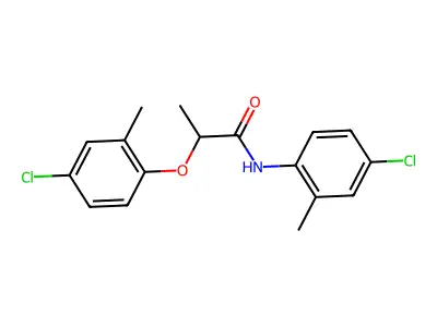 2-(4-chloro-2-methylphenoxy)-N-(4-chloro-2-methylphenyl)propanamide structure