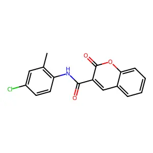 N-(4-chloro-2-methylphenyl)(2-oxochromen-3-yl)carboxamide structure
