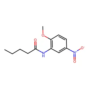 N-(2-methoxy-5-nitrophenyl)pentanamide structure