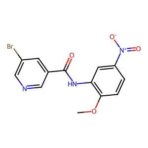 5-bromo-N-(2-methoxy-5-nitrophenyl)nicotinamide structure